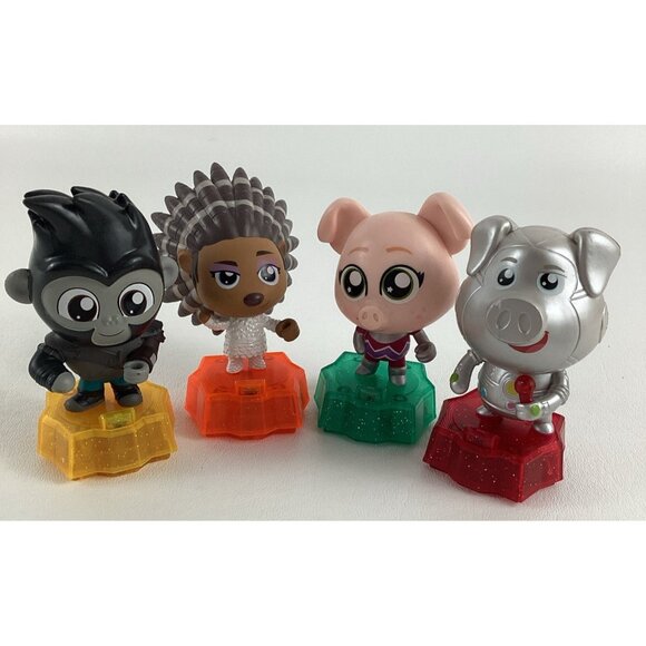 Sing 2 Movie Stage Sparkles Figure Lot Light Up Base Ash Gunter Rosita Johhny - Picture 1 of 6